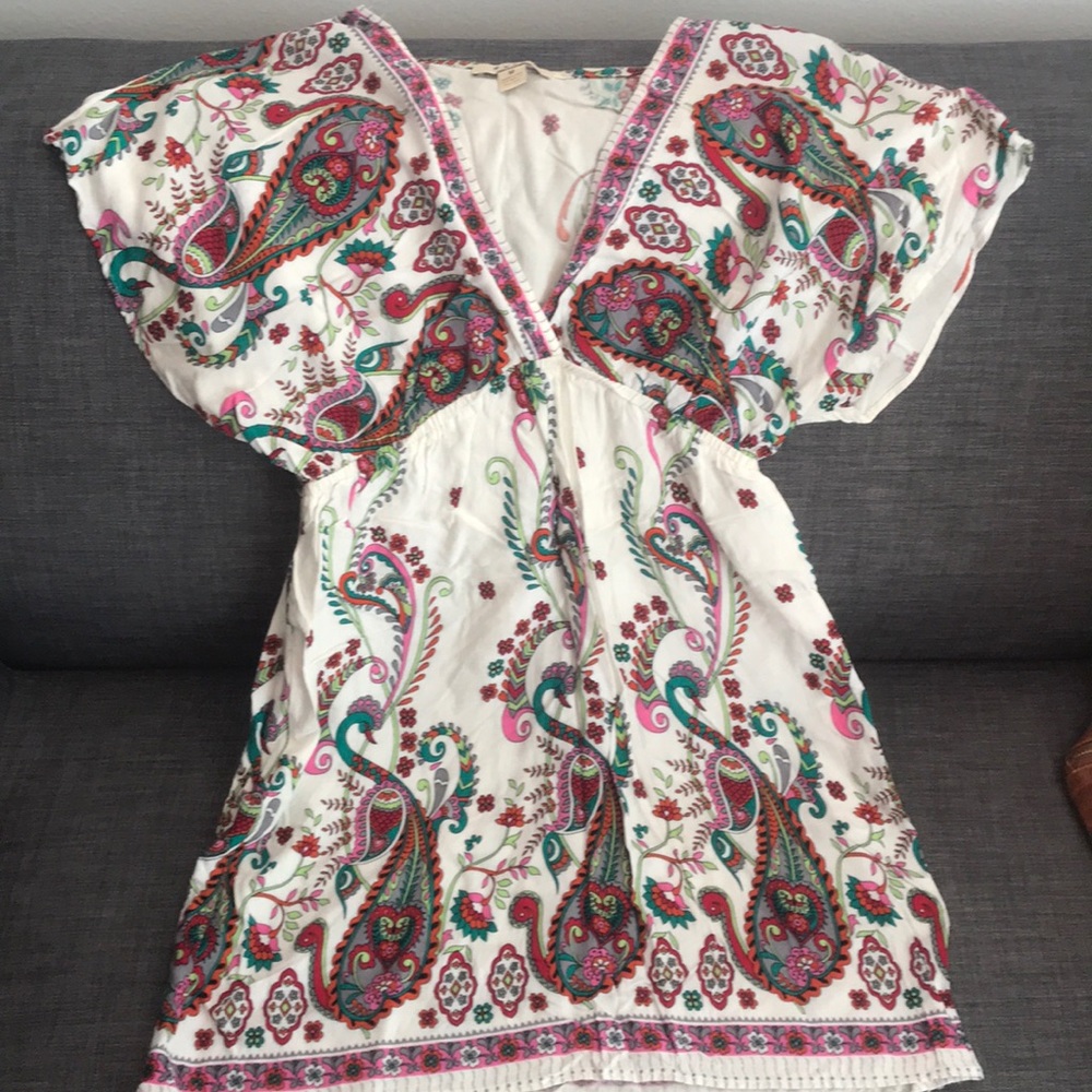 Forever 21 Boho Floral Paisley V-neck coverup